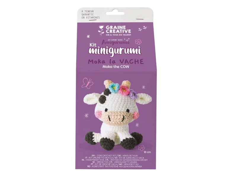 Kit crochet Minigurumi Vache - Graine Créative