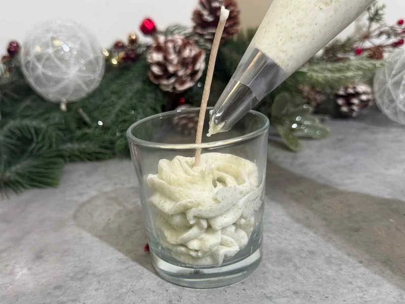 Kit DIY Bougie Sapin Noel Enneigé - Graine Créative