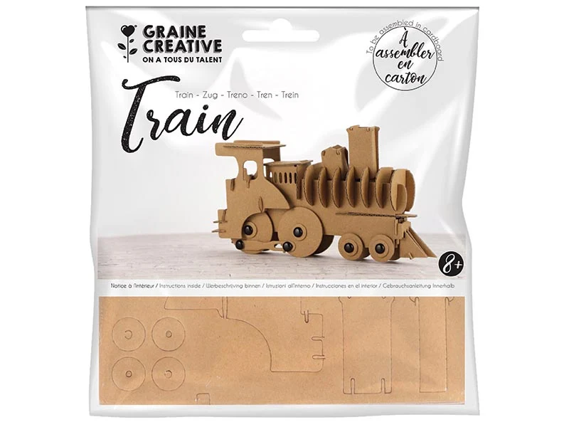 Maquette en carton - Train 19 x 4 x 11 cm