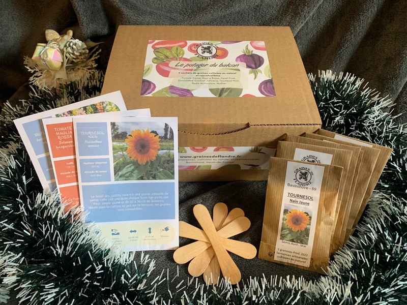 Coffret Cadeau Graines Potager du balcon - retrait uniquement