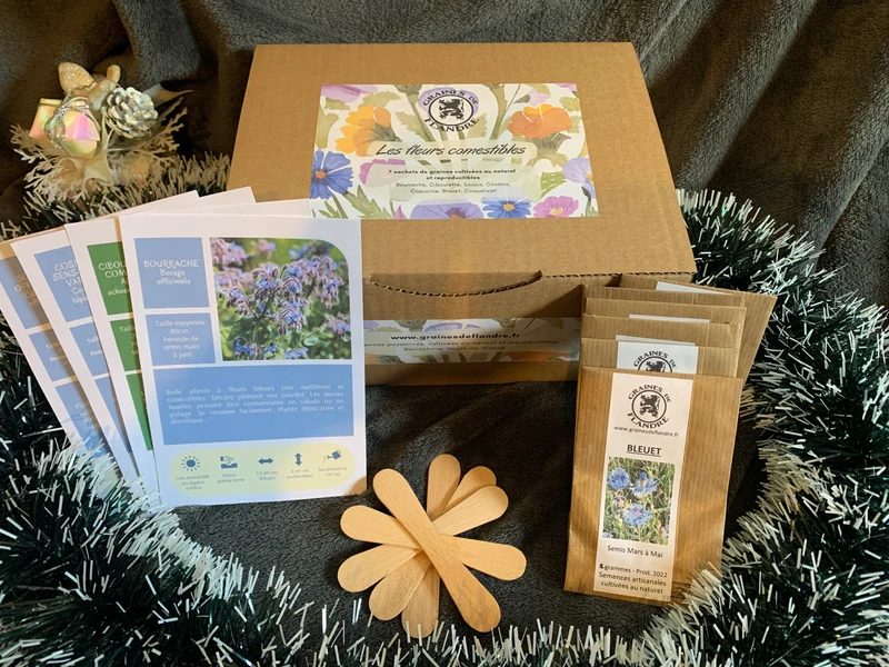 Coffret Cadeau Graines Les fleurs comestibles - retrait uniquement