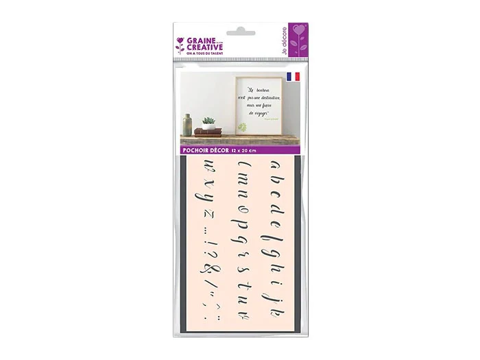 Pochoir Décor 12 x 20 - Alphabet Minuscule N°2