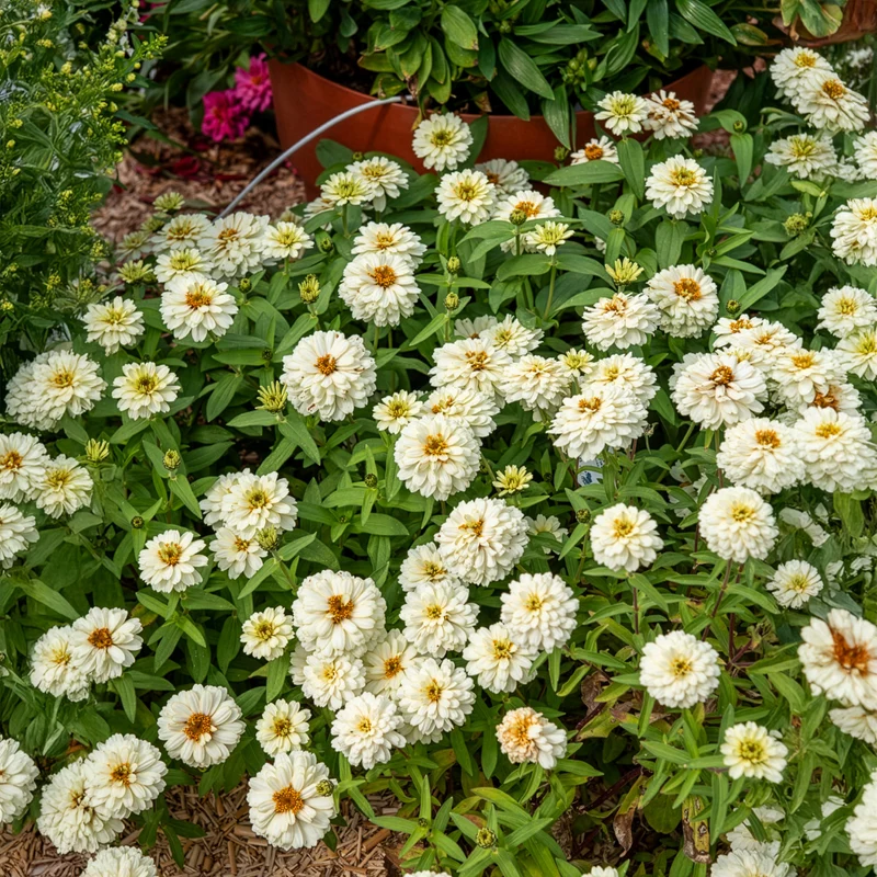 Zinnia Double Blanc