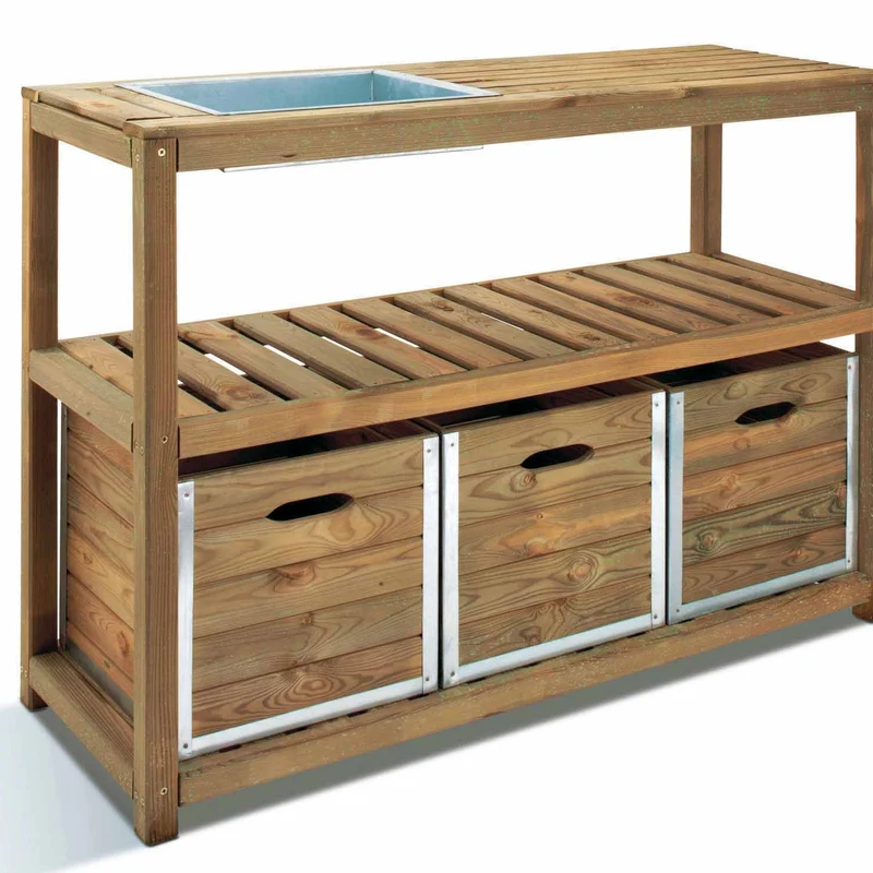 Table de préparation teintée brun