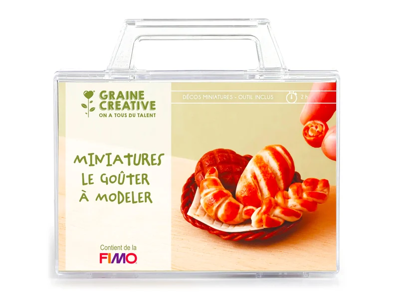 Malette Fimo Miniature Le Goûter à modeler - Graine Créative