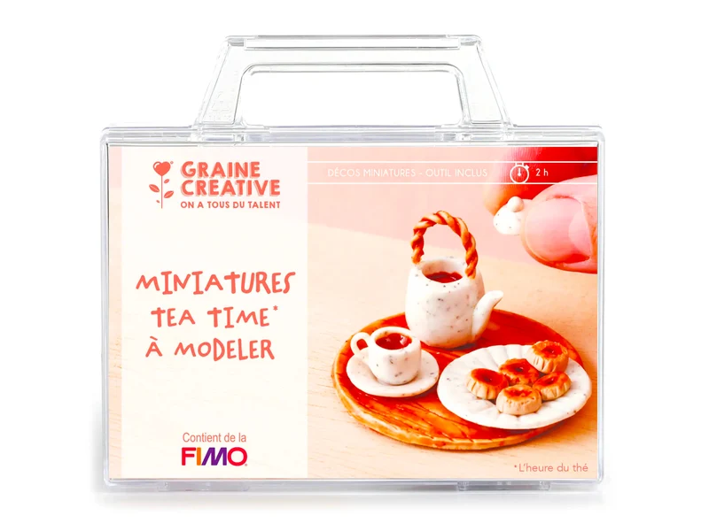 Malette Fimo Miniatures Tea Time à modeler - Graine Créative