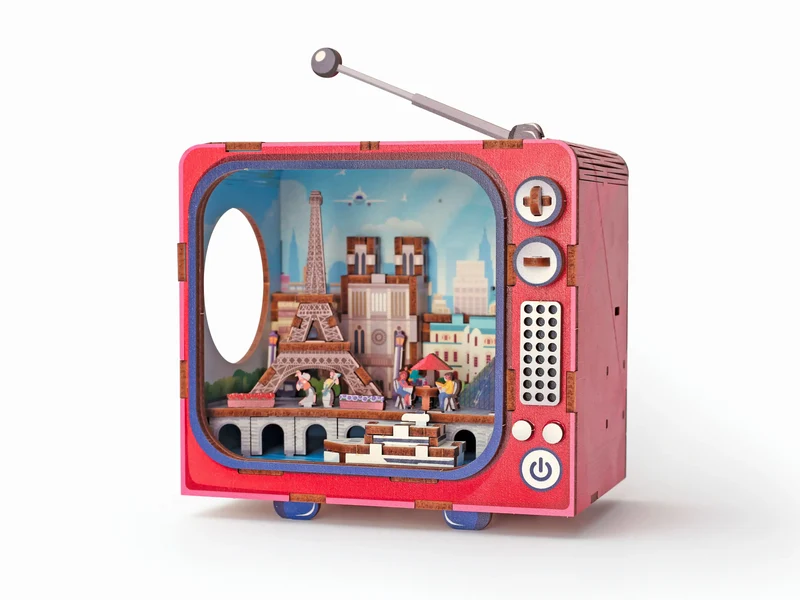 Maquette 3D Bois - Tv Paris - Graine Créative