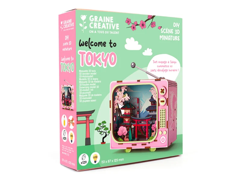 Maquette 3D Bois - Tv Tokyo - Graine Créative