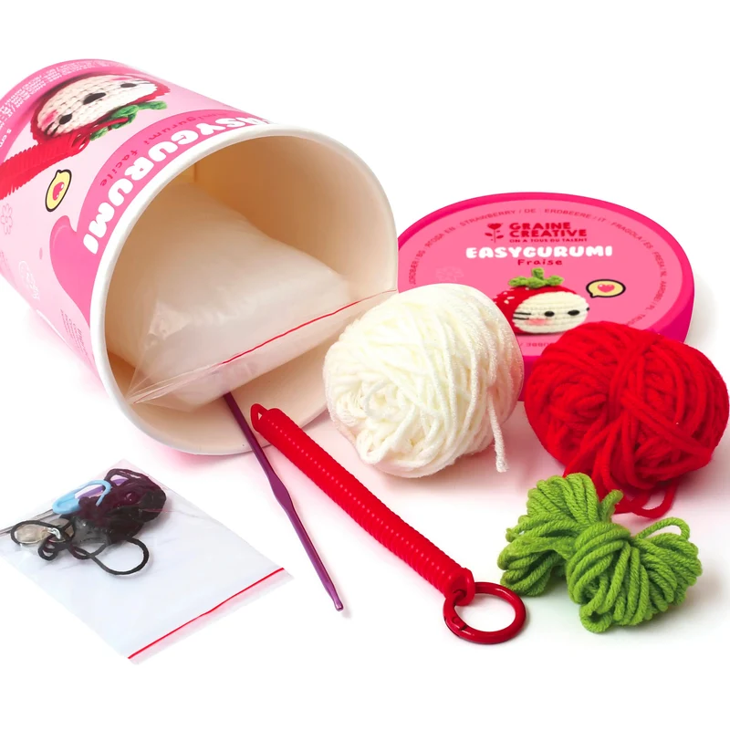 Kit crochet Easygurumi Fraise - Graine Créative