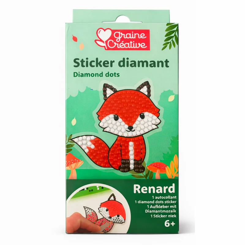 Kit diamant mosaïque sticker renard - Graine Créative