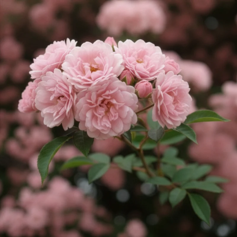 Rosier grimpant de Banks rose