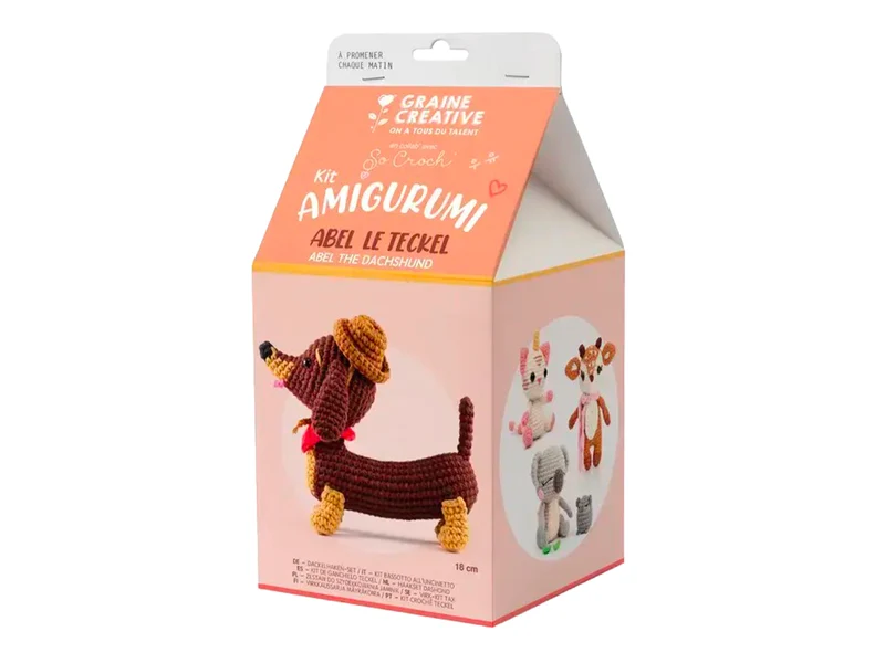 Kit Amigurumi - Teckel 18 cm - Graine Créative