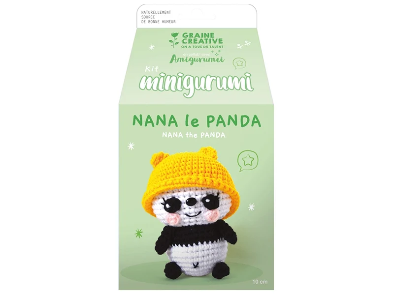 Kit Minigurumi - Panda 10 cm - Graine Créative