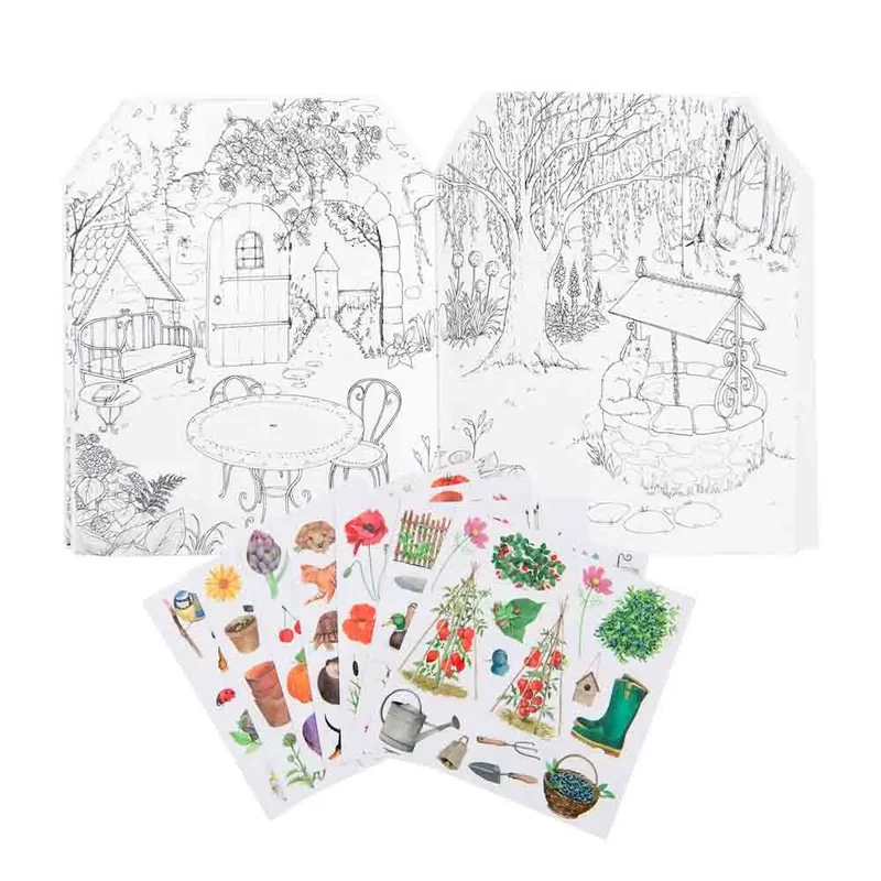 CAHIER STICKERS LE JARDINIER LE JARDIN DU MOULIN