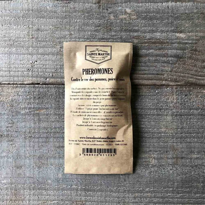 PACK PHÉROMONES CONTRE LE VER DE LA POMME, POIRE, NOIX + PIÈGE
