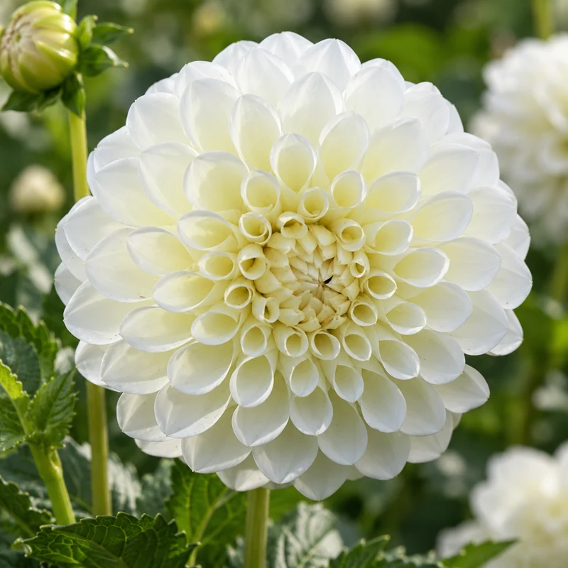 Bulbes de fleurs non-traité Dahlia ballon Boom Boom White calibre 1