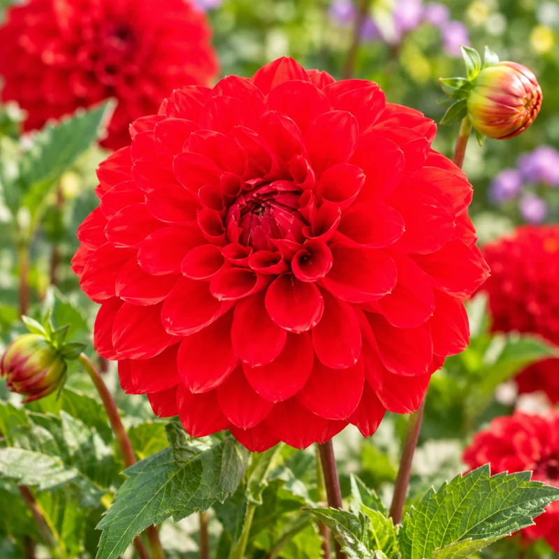 Bulbes de fleurs non-traité Dahlia ballon Red Cap calibre 1