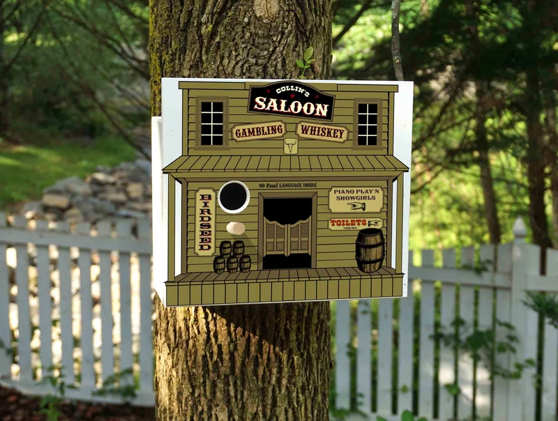 Saloon Birdhouse - Personalized
