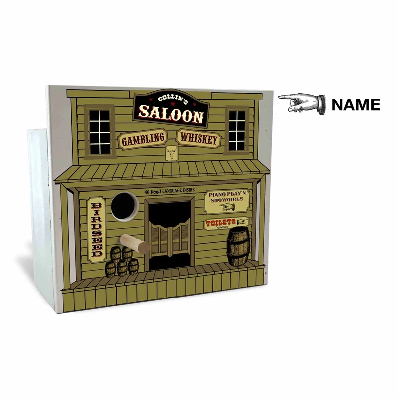 Saloon Birdhouse - Personalized