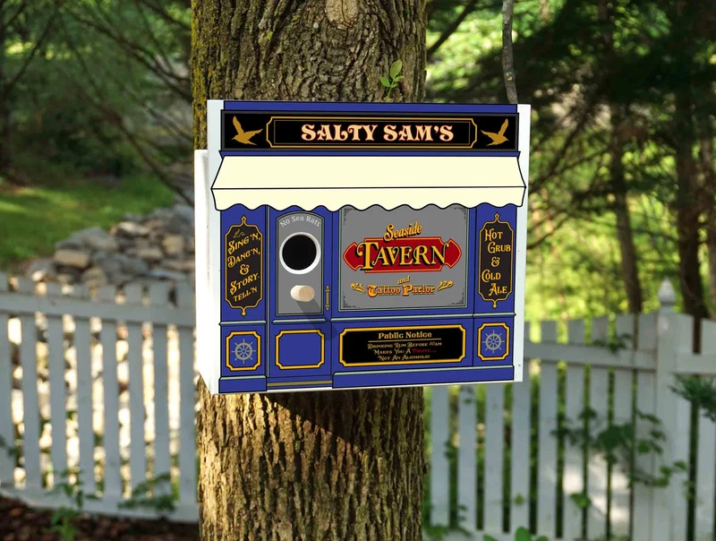 Seaside Tavern Birdhouse - Personalized