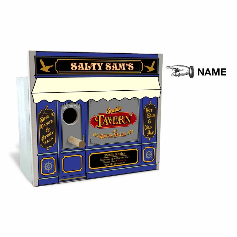 Seaside Tavern Birdhouse - Personalized
