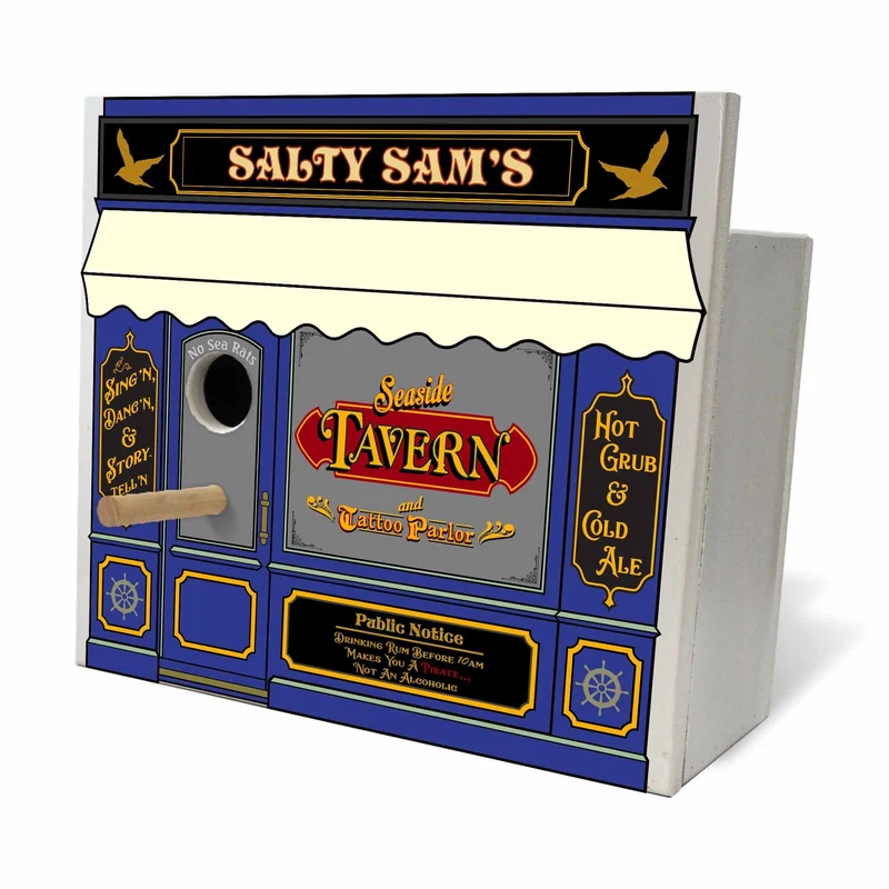 Seaside Tavern Birdhouse - Personalized