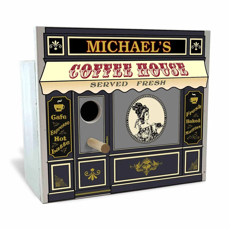 Coffee House Birdhouse - Personalized