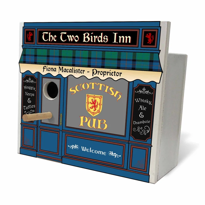 Scottish Pub Birdhouse - Personalized