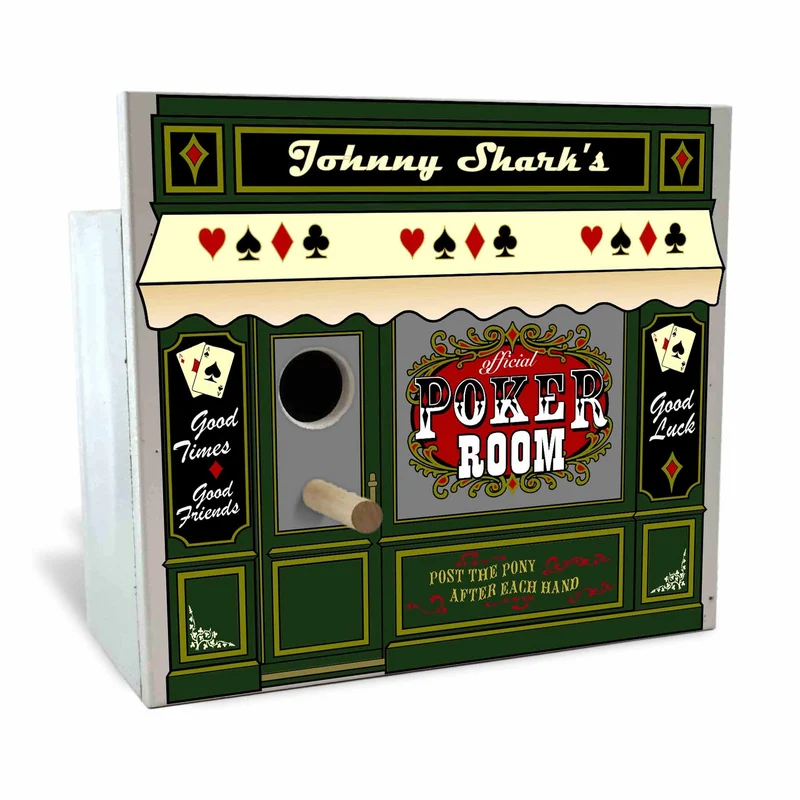 Poker Room Birdhouse - Personalized