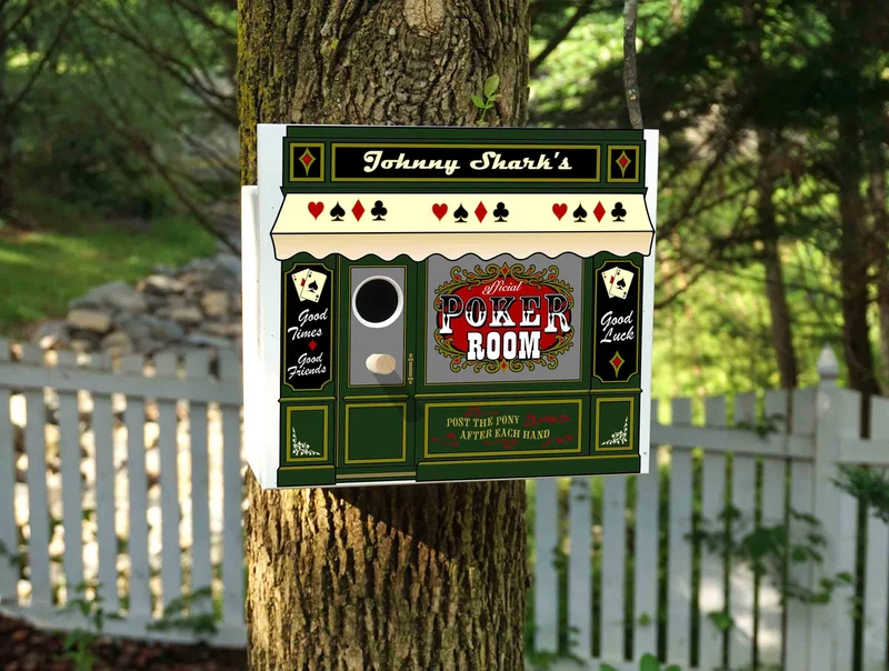 Poker Room Birdhouse - Personalized