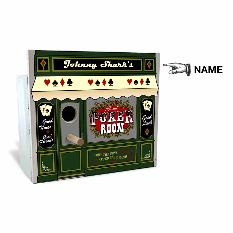 Poker Room Birdhouse - Personalized