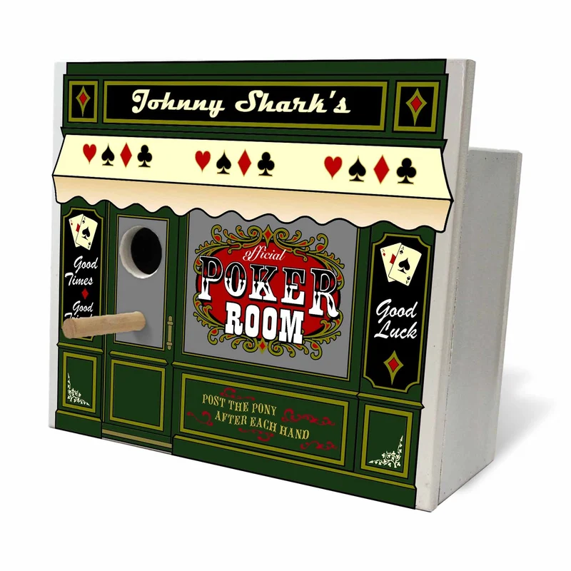 Poker Room Birdhouse - Personalized