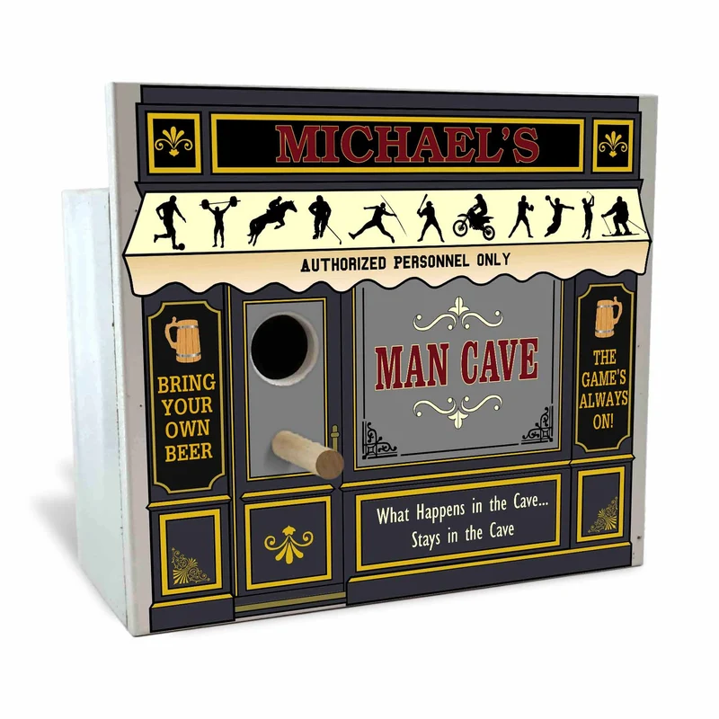 Man Cave Birdhouse - Personalized