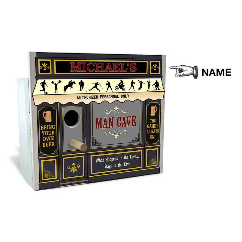 Man Cave Birdhouse - Personalized