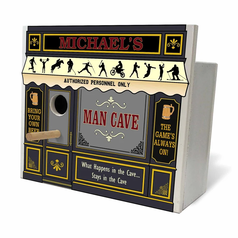 Man Cave Birdhouse - Personalized