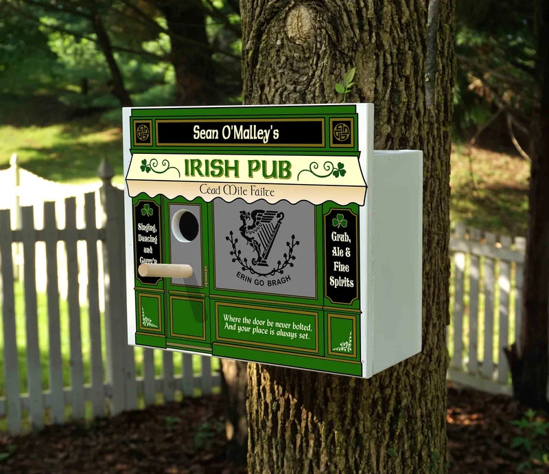 Irish Pub Birdhouse - Personalized