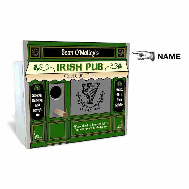Irish Pub Birdhouse - Personalized