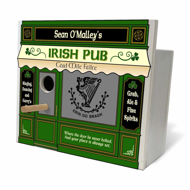 Irish Pub Birdhouse - Personalized