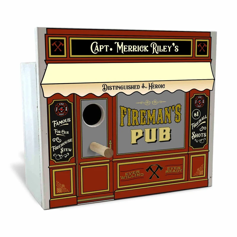 Fireman's Pub Birdhouse - Personalized