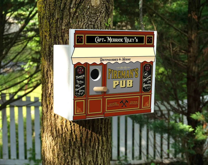 Fireman's Pub Birdhouse - Personalized