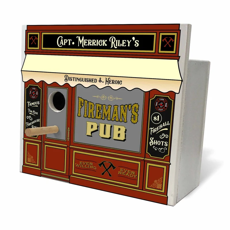 Fireman's Pub Birdhouse - Personalized