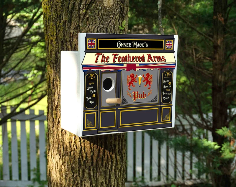 English Pub Birdhouse - Personalized