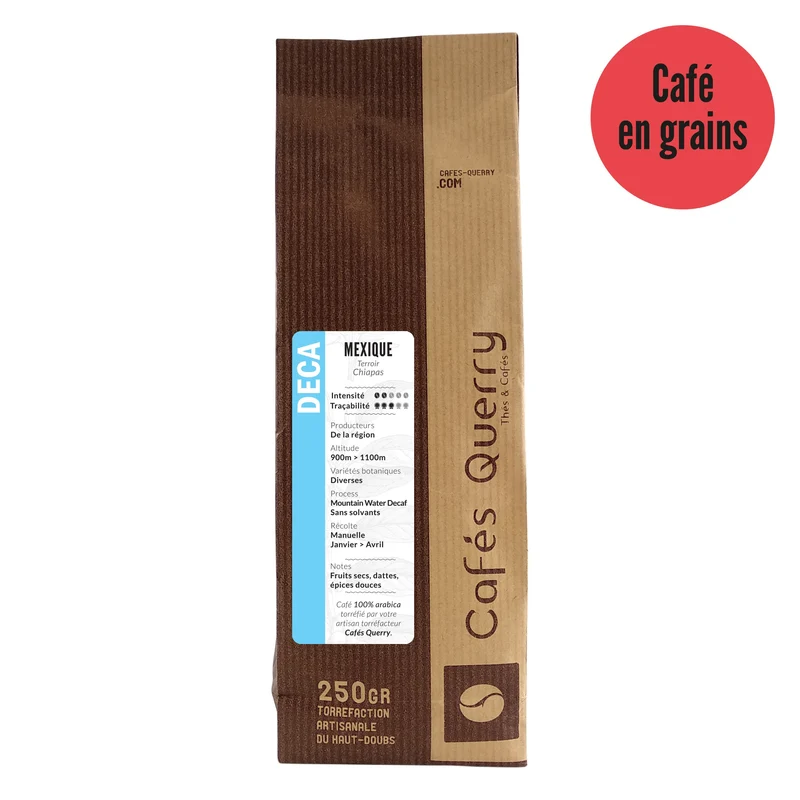 Café en grain décaféiné , Colombie