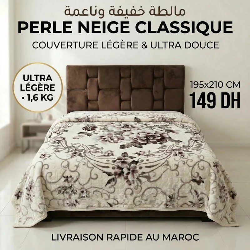 Couverture légère Perle Neige Classique