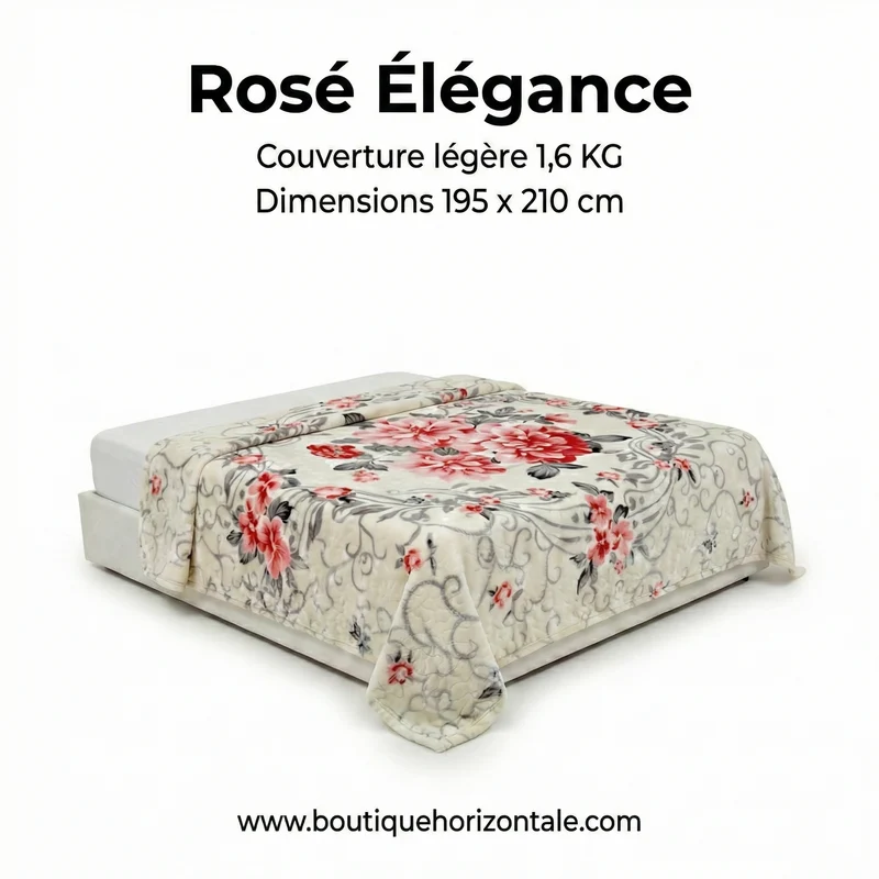 couverture légère Rosé Élégance