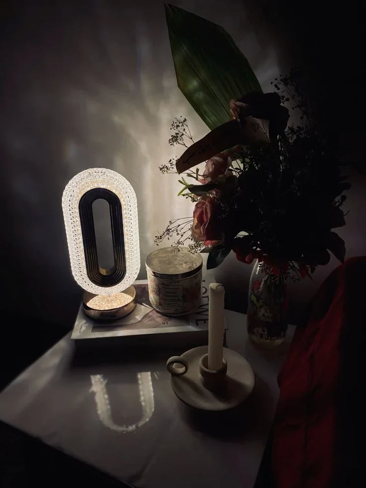 Lampe décorative LED en cristal – Ambiance moderne