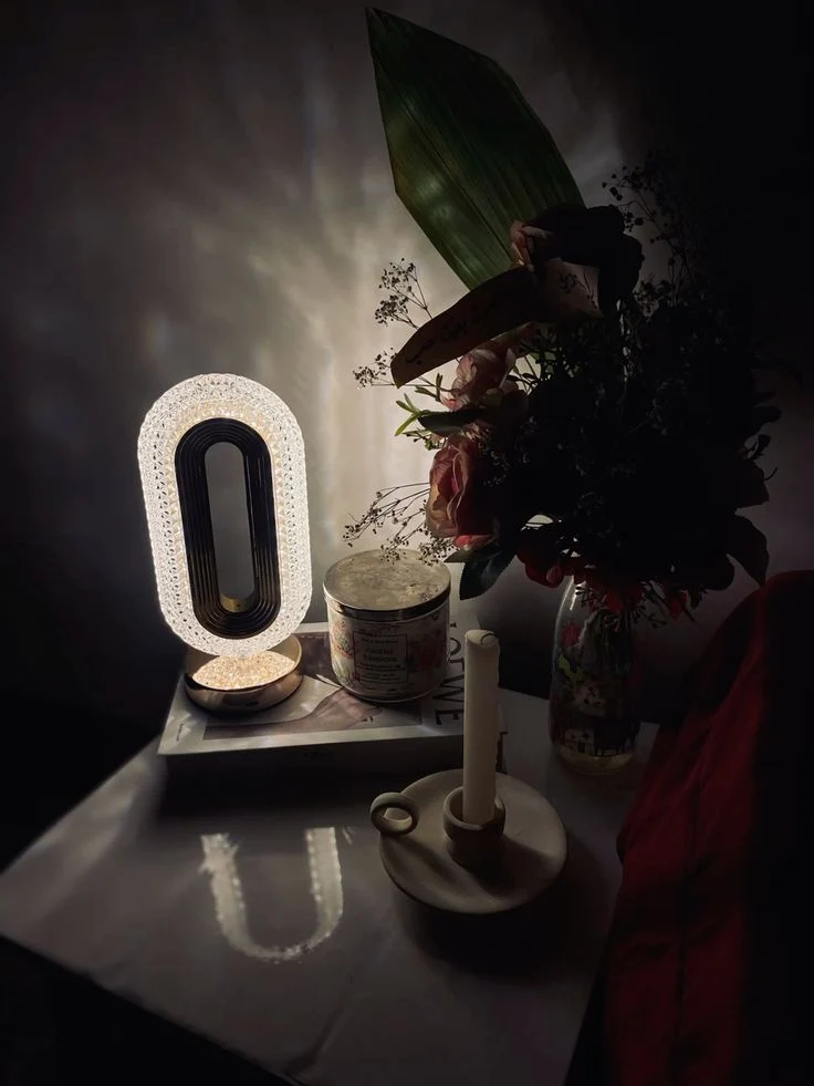 Lampe décorative LED en cristal – Ambiance moderne