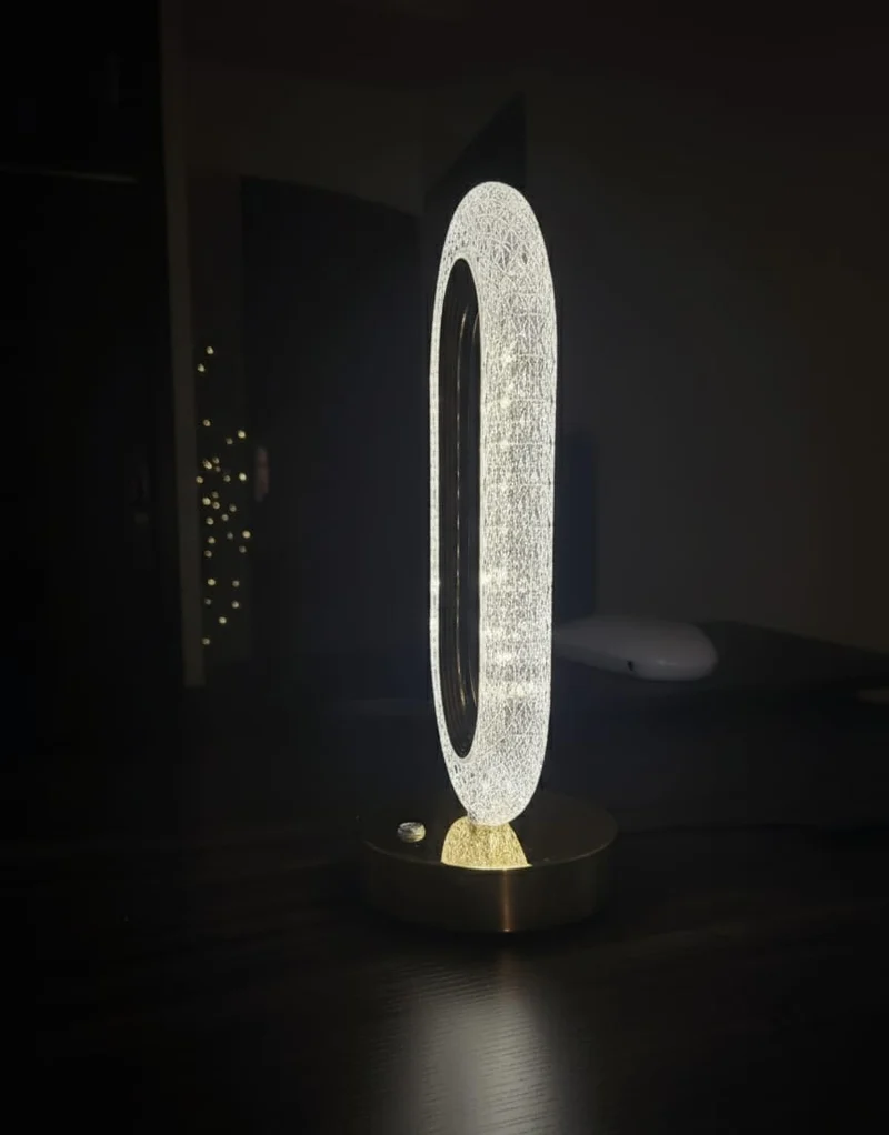 Lampe décorative LED en cristal – Ambiance moderne