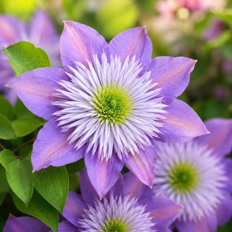 Clématites Crystal Fountain™ et Samaritan Jo™ ( Clematis ‘Evipo038’ et Clematis ‘Evipo075’)