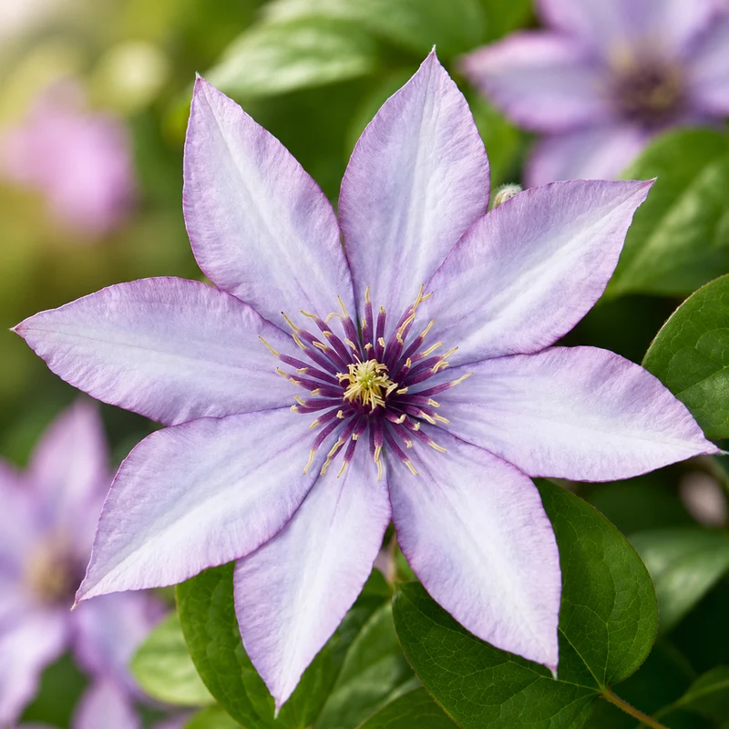 Clématites Crystal Fountain™ et Samaritan Jo™ ( Clematis ‘Evipo038’ et Clematis ‘Evipo075’)